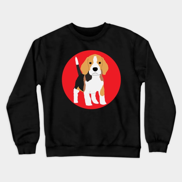 Beagle Cartoon Crewneck Sweatshirt by RevolutionInPaint